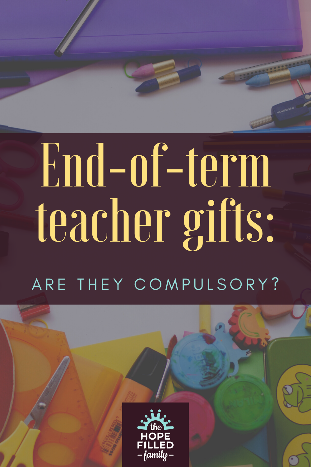 Do I have to buy my child's teachers an end-of-term gift?