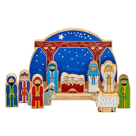 advent basket, nativity wooden play set, Junior Starry Night nativity set