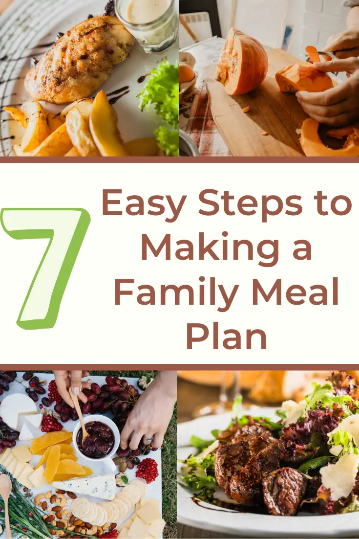 7 easy steps to making a family meal plan.