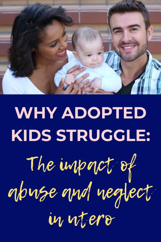 This article explains why adopted children are more susceptible to pre-birth factors which might affect their development, such as domestic violence, drinking alcohol and substance abuse. It counters the argument that just because a child is taken into care at birth they will be 'fine'.