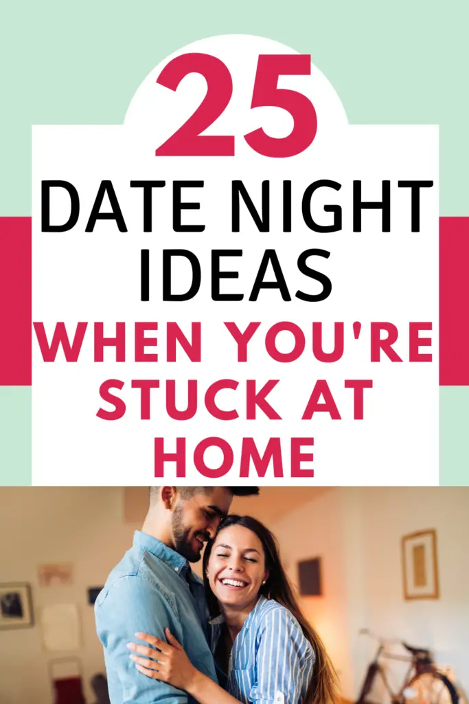 25 stay-at-home date night ideas for couples. Includes mainly free or cheap date night ideas at home which are also creative, fun and romantic!
