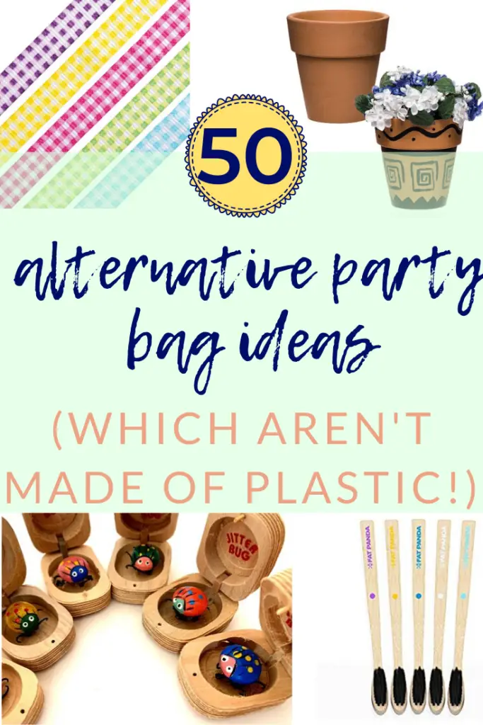 Fun alternative kids party bag ideas for kids to aid a zero waste lifestyle! Loads of ideas for eco party bag fillers with no plastic.