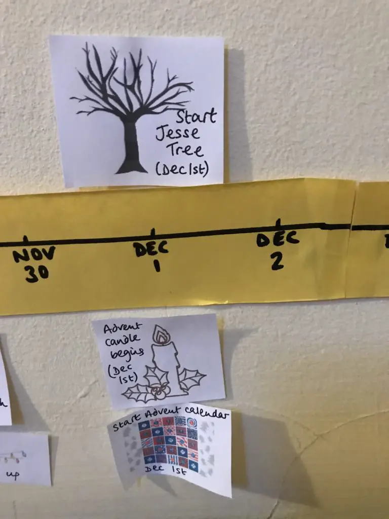 Christmas timeline for managing children's anxiety around Christmas