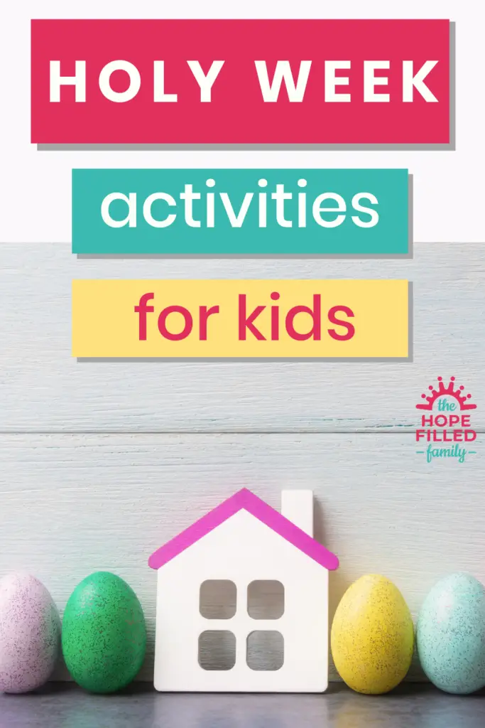 holy week for kids, holy week activities