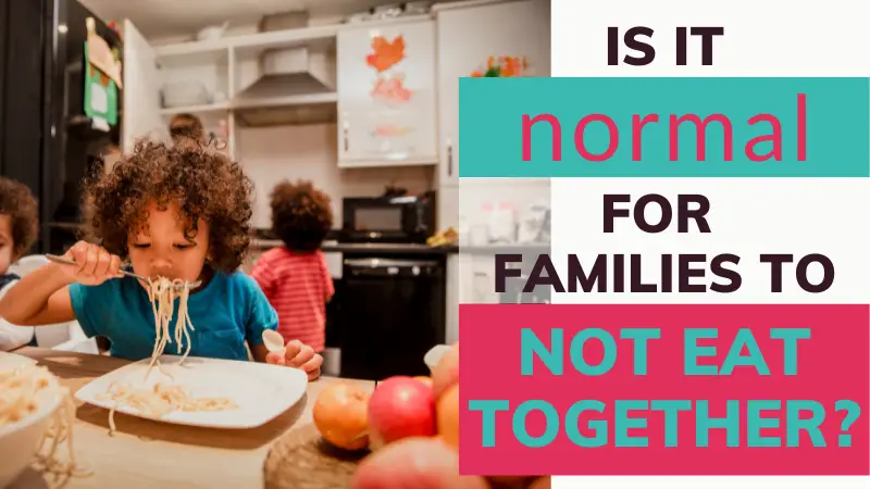 family eating dinner together